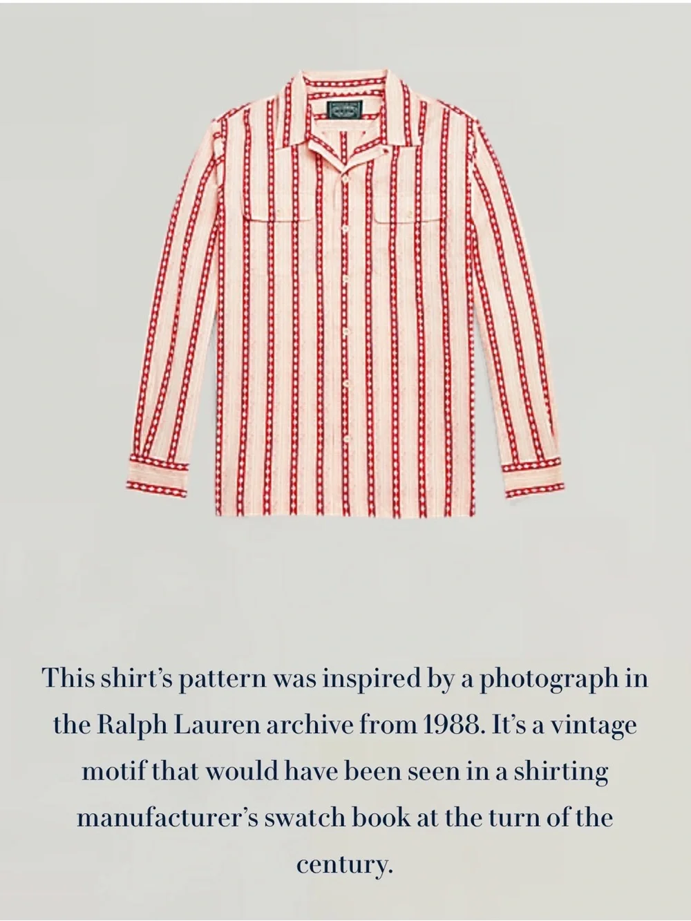 Polo by Ralph Lauren White Button-Down Shirt with Red Stripe Pattern 1246